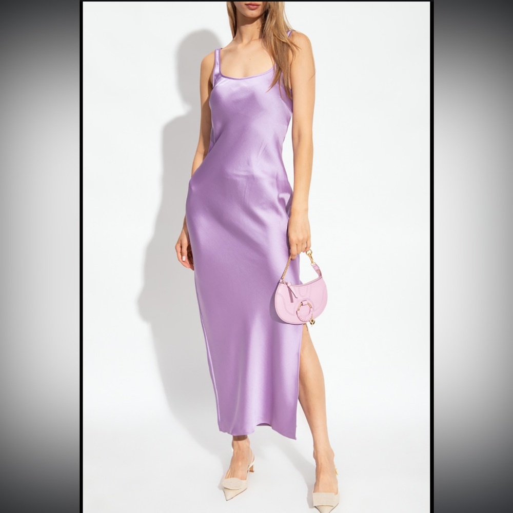 SAMSOE lavender silk gown